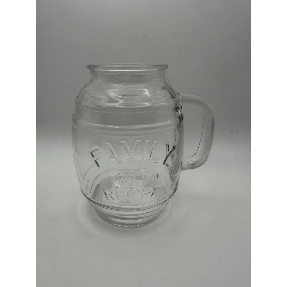 Circleware Family Recipe Secret Since 1919 Clear Glass Barrel Mug Vintage Style